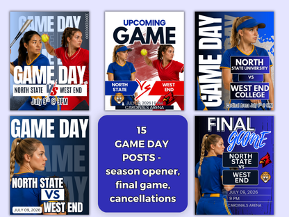 Softball Social Media Templates Bundle