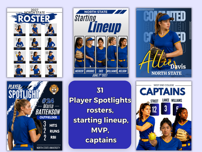 Softball Social Media Templates Bundle