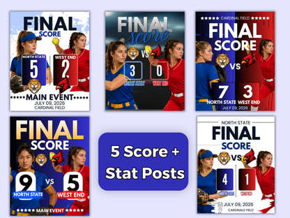 Softball Social Media Templates Bundle