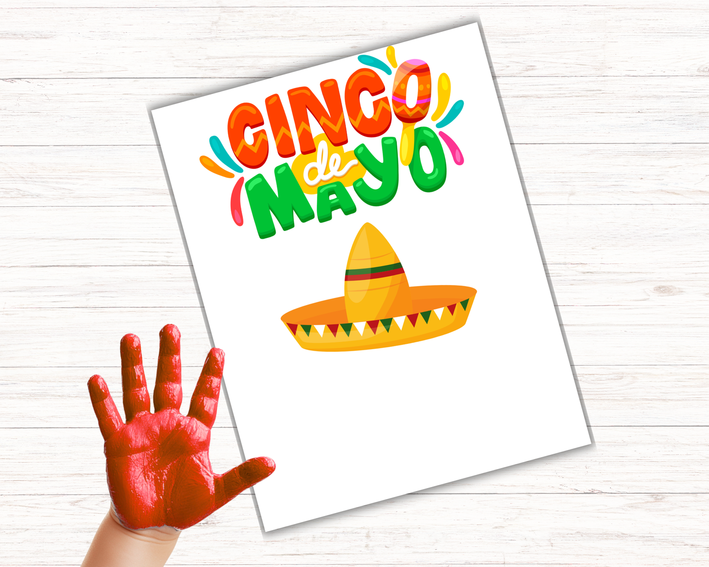 Cinco De Mayo Sombrero Handprint Art