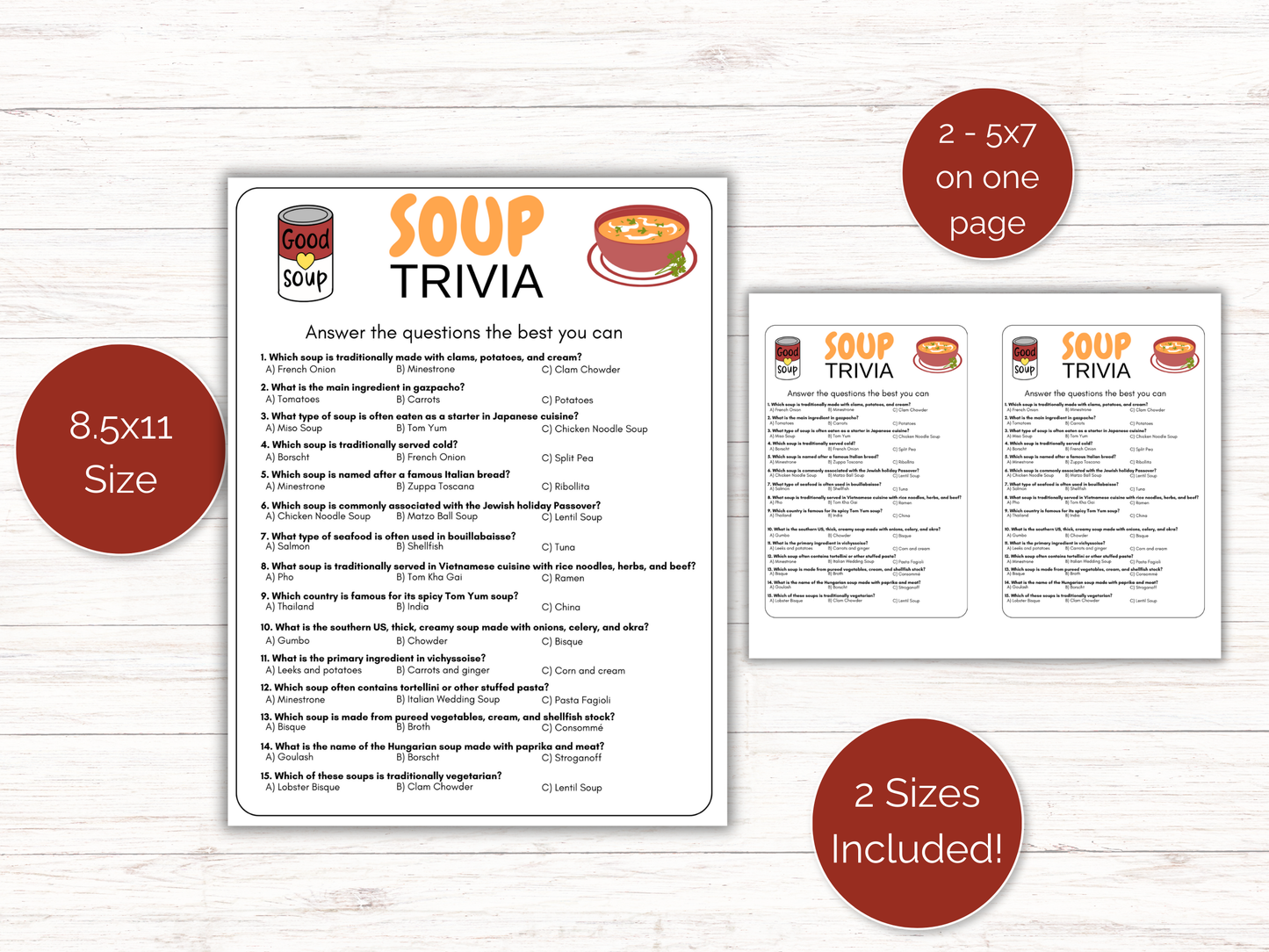 Soup Trivia Game