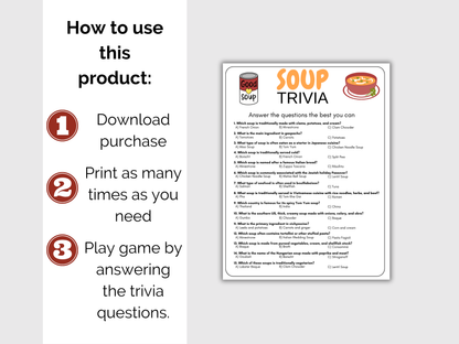 Soup Trivia Game