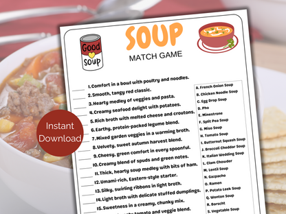 Soup Match Game