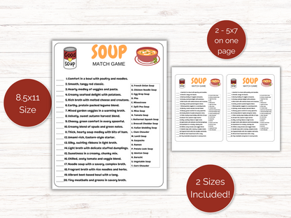 Soup Match Game
