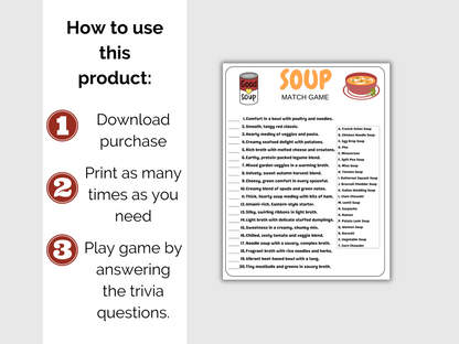 Soup Match Game