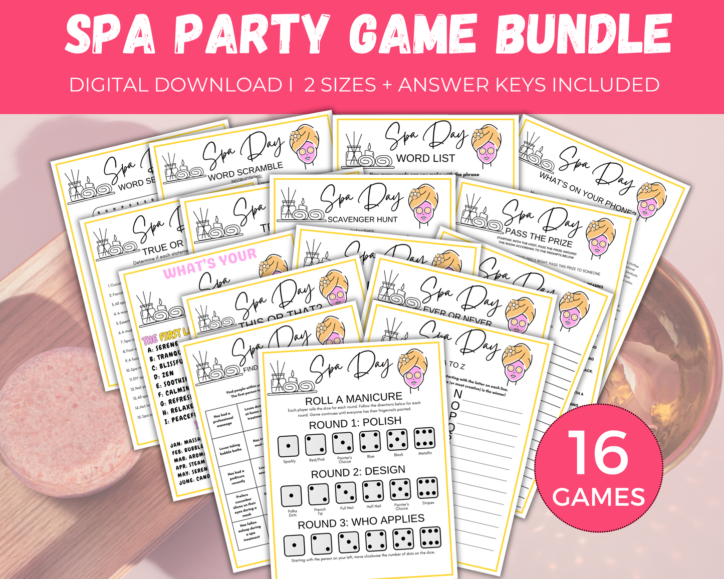 Spa Party Game Bundle
