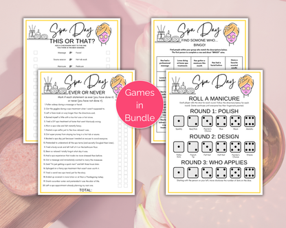 Spa Party Game Bundle