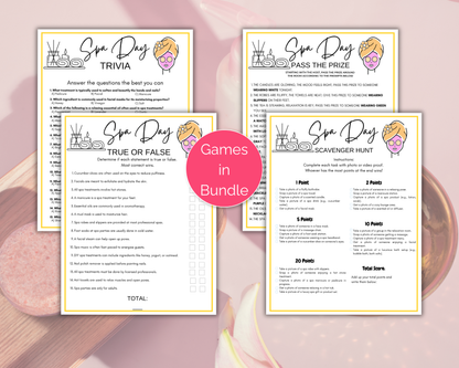 Spa Party Game Bundle