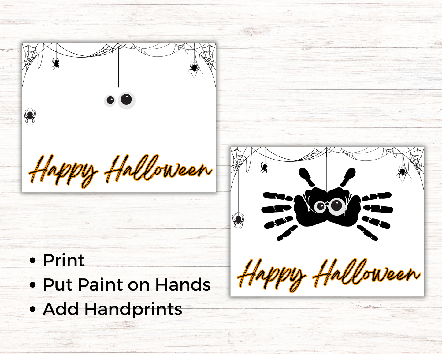 Spider Halloween Handprint Art