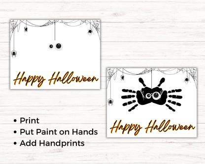 Spider Halloween Handprint Art