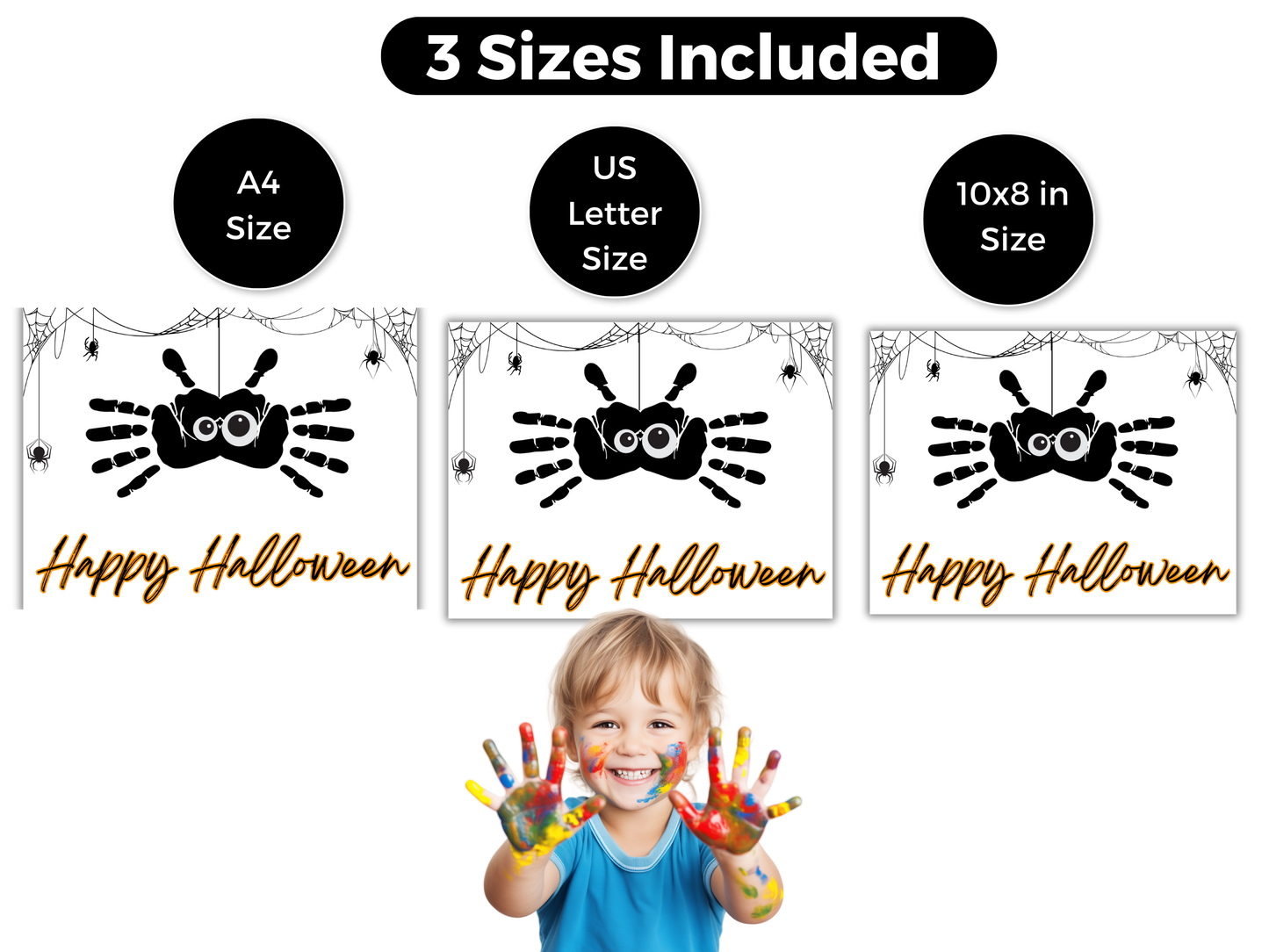 Spider Halloween Handprint Art