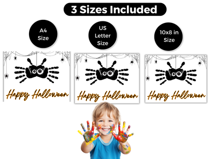 Spider Halloween Handprint Art