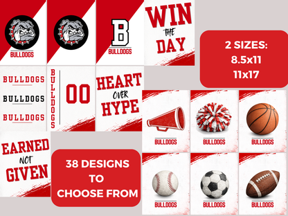 Editable Sports Media Day Backdrop Template