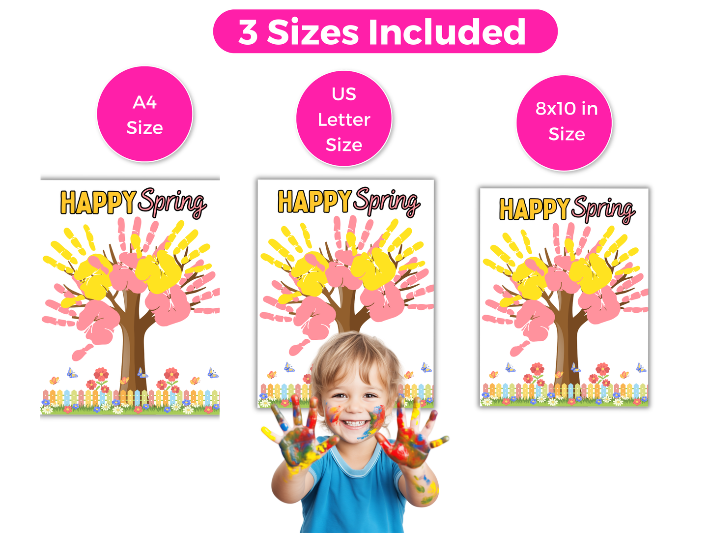 Tree Spring Handprint Art