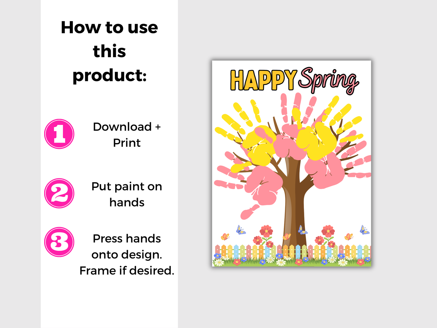 Tree Spring Handprint Art