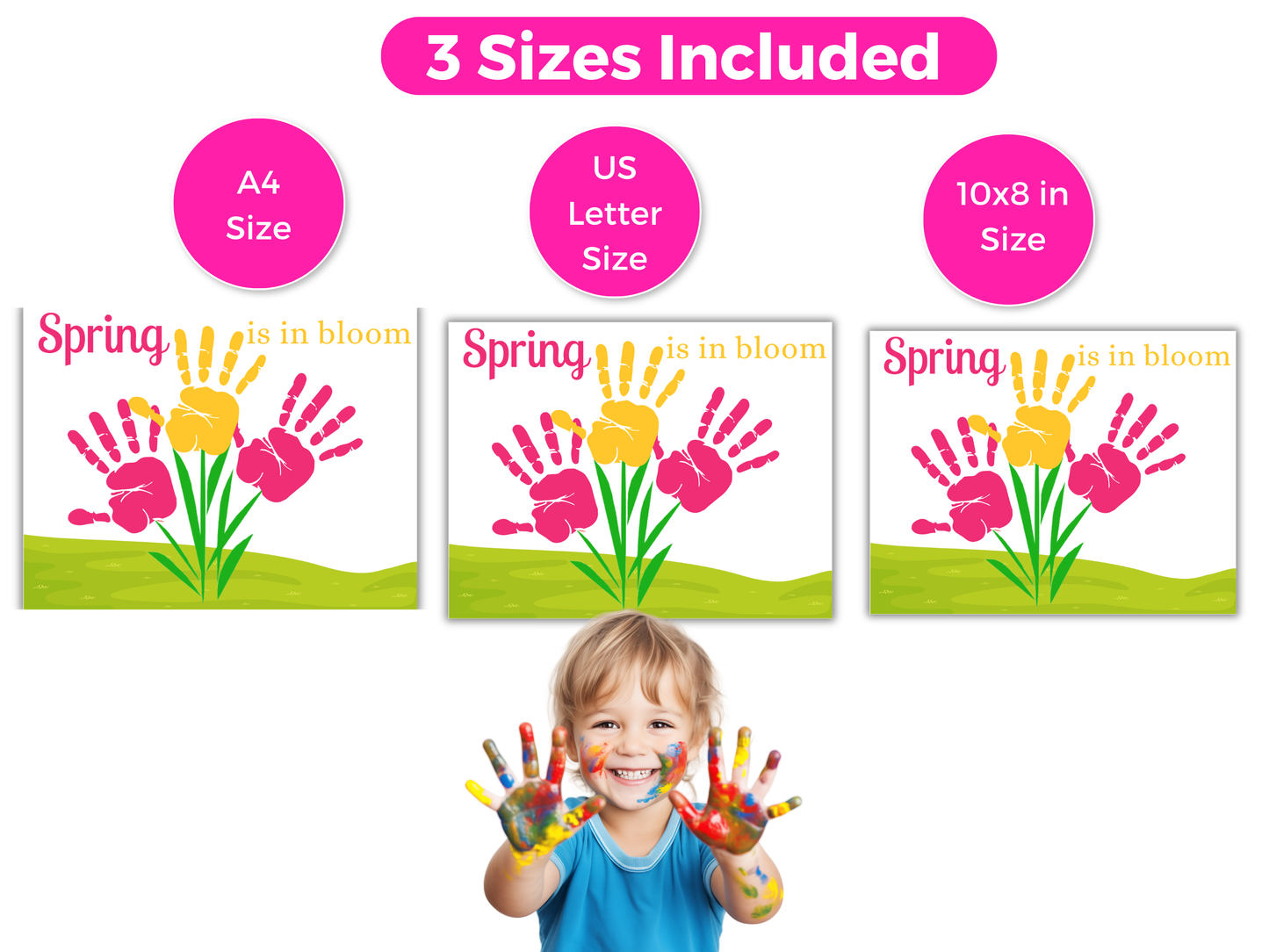 Spring Is In Bloom Handprint Art