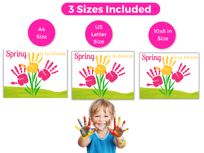 Spring Is In Bloom Handprint Art