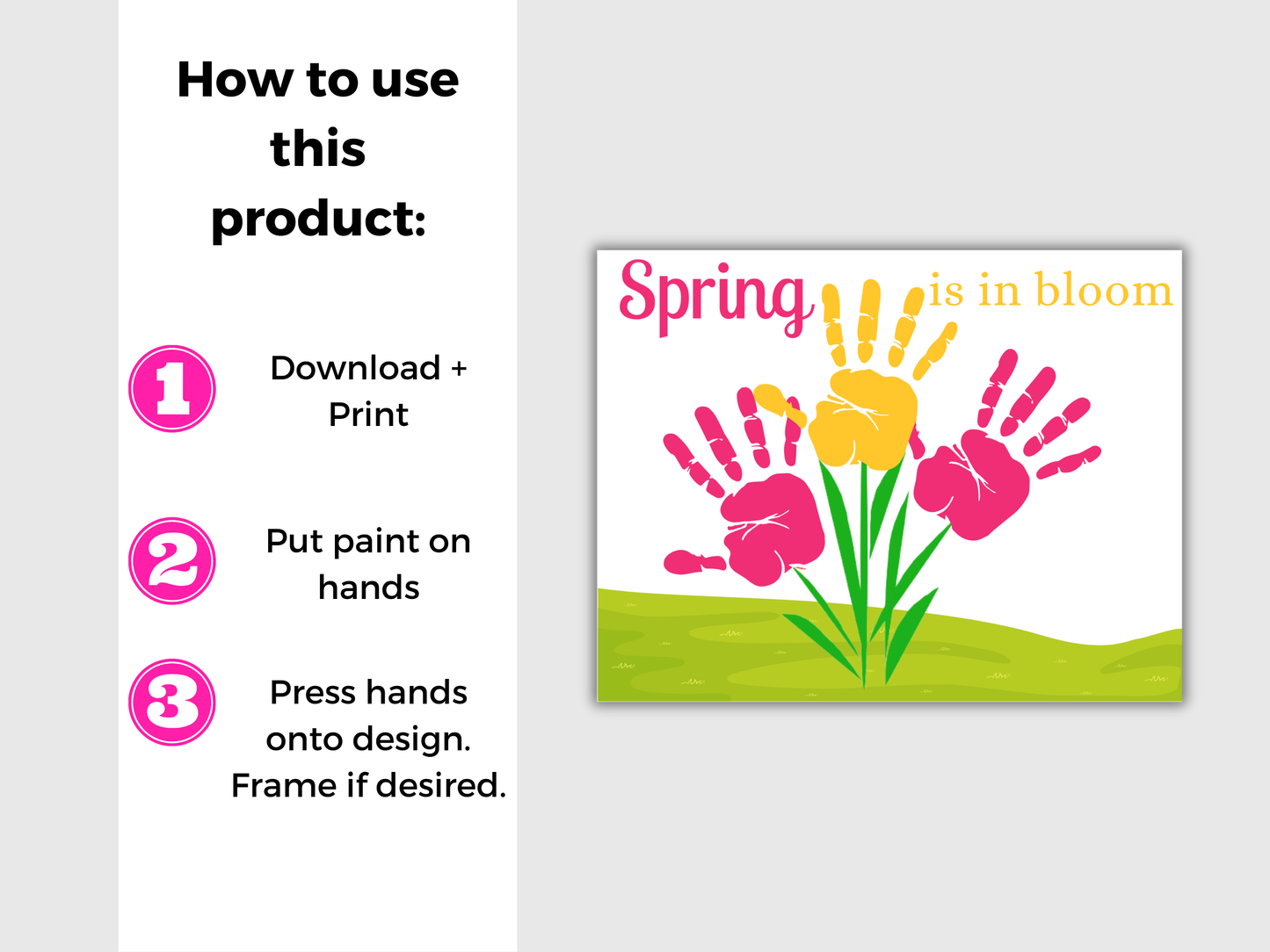 Spring Is In Bloom Handprint Art