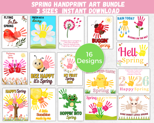 Spring Handprint Art Bundle