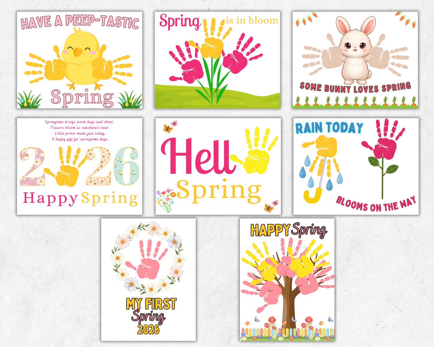 Spring Handprint Art Bundle