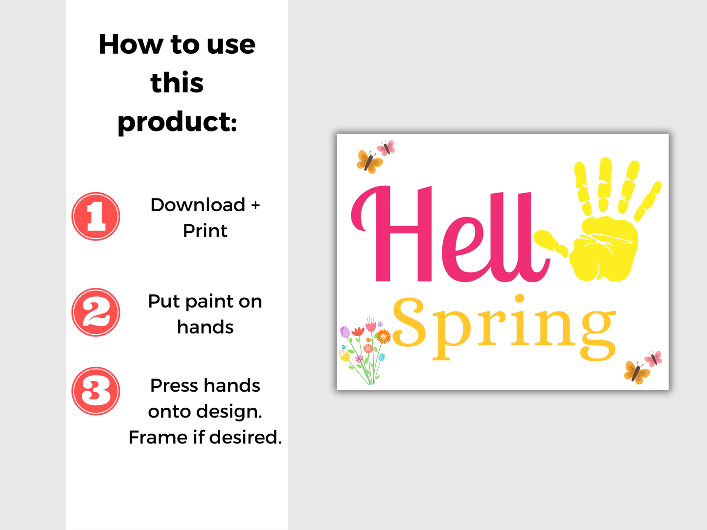 Spring Handprint Art Bundle