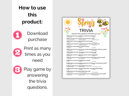 Spring Trivia Game