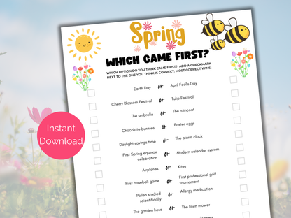 Spring Which Came First Game