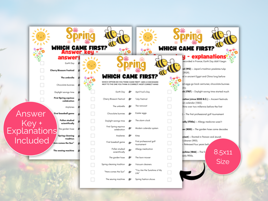 Spring Which Came First Game