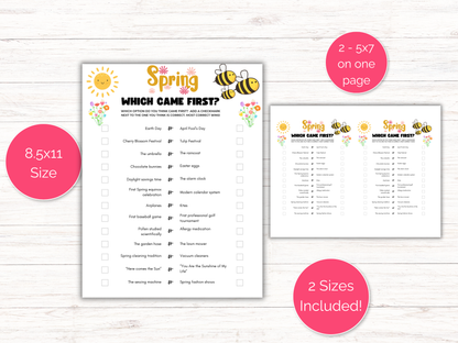 Spring Which Came First Game