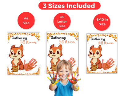 Squirrel Fall Handprint Art