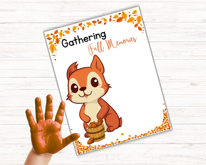 Squirrel Fall Handprint Art