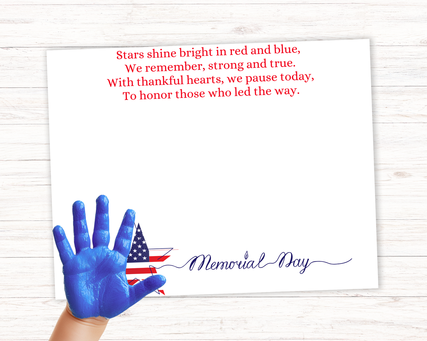 Memorial Day Star Handprint Art