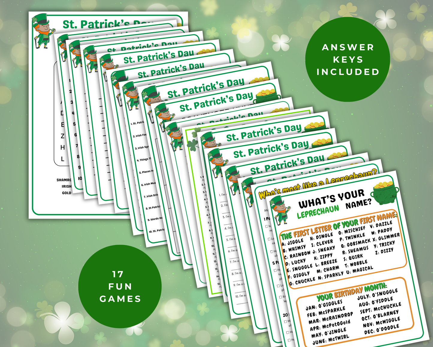 St Patricks Day Game Bundle