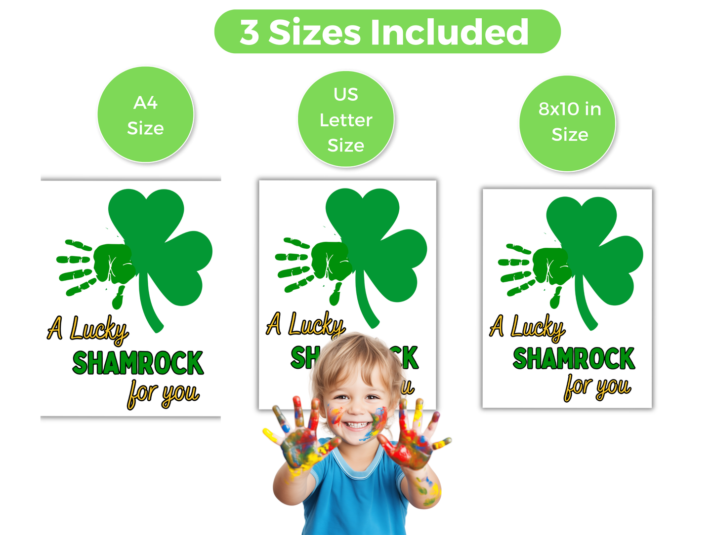 St Patricks Day Handprint Art Bundle