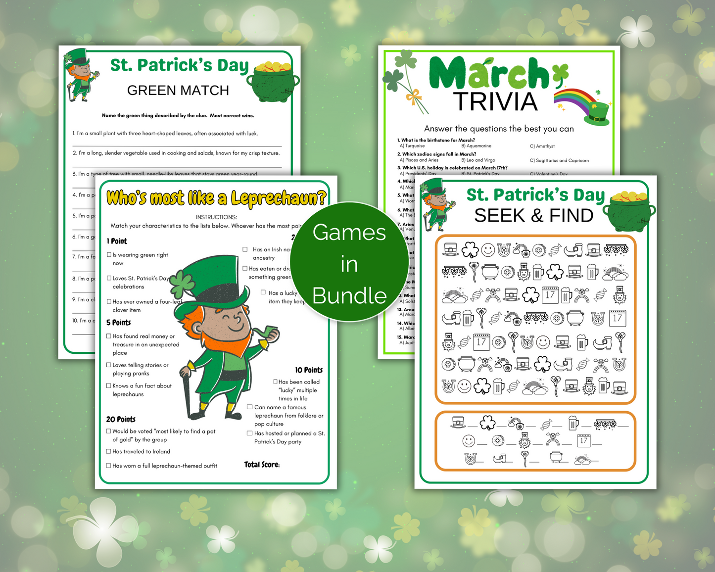 St Patricks Day Game Bundle