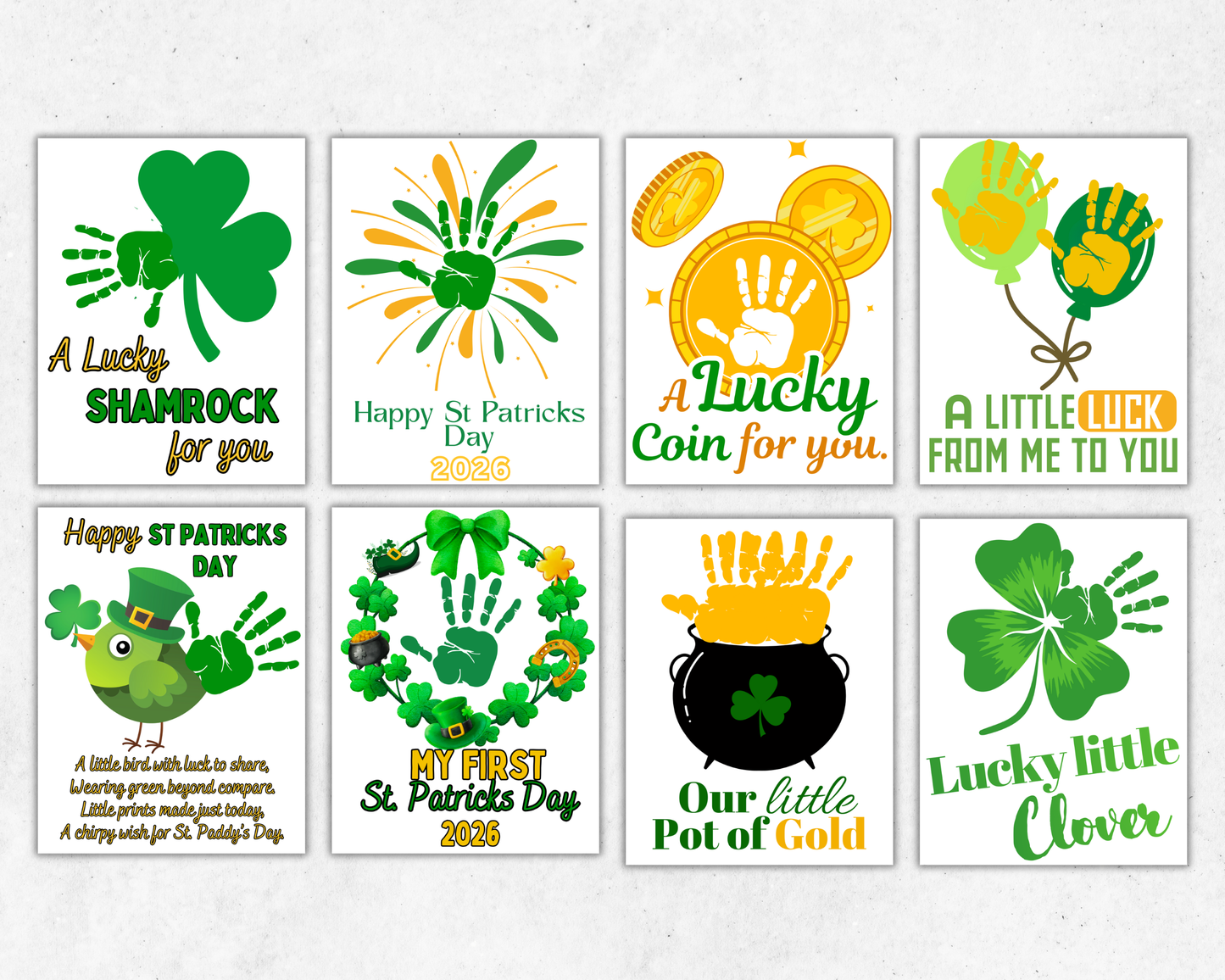 St Patricks Day Handprint Art Bundle