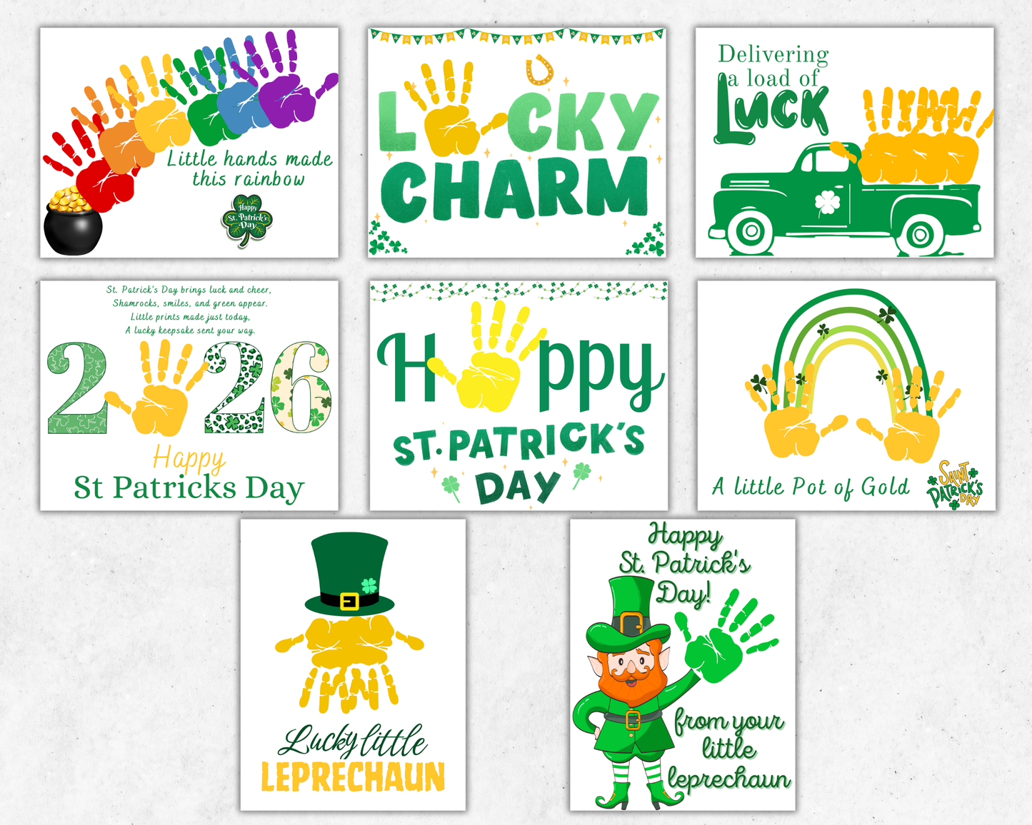 St Patricks Day Handprint Art Bundle