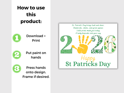 St Patricks Day Handprint Art Bundle