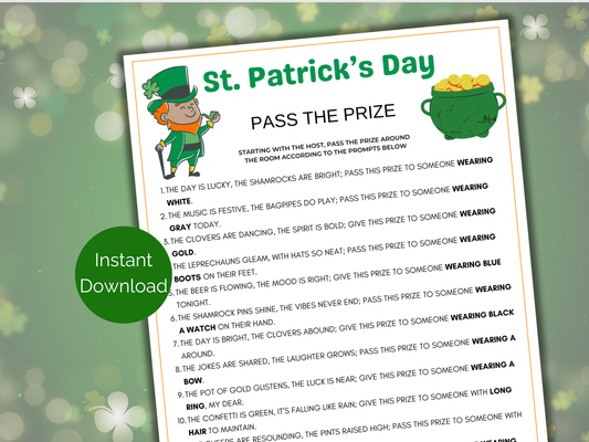 St Patricks Day Pass The Prize