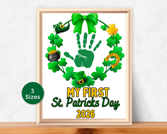 First St Patrick's Day Handprint Art