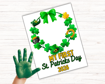 First St Patrick's Day Handprint Art