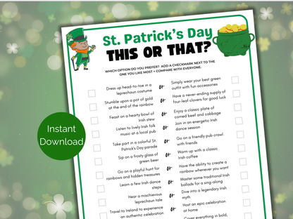 St Patricks Day This or That