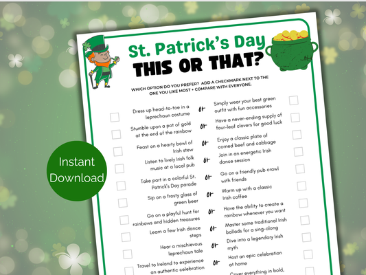 St Patricks Day This or That