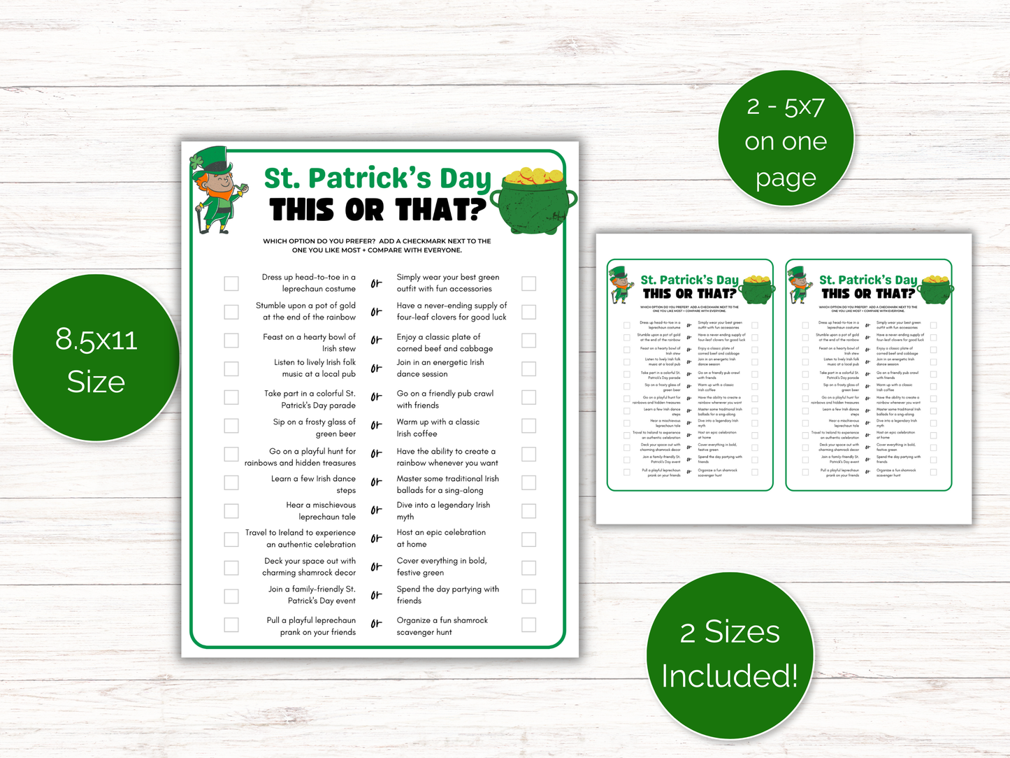 St Patricks Day This or That