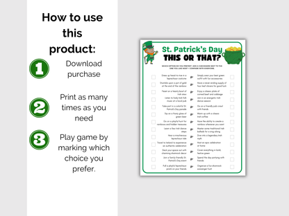 St Patricks Day This or That