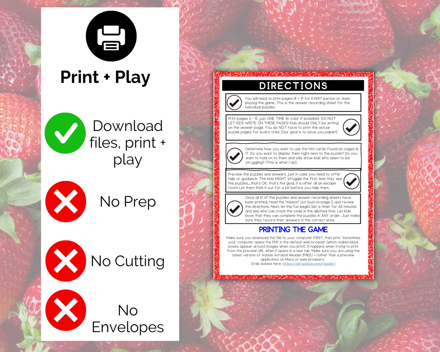 Strawberry Farm Escape Room for Kids