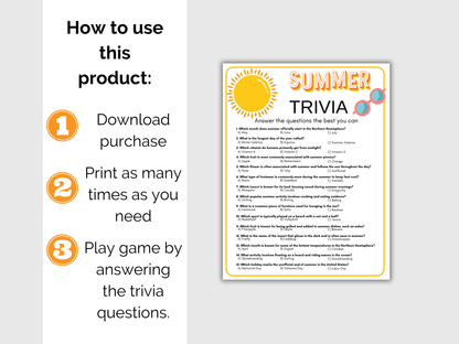 Summer Trivia Game