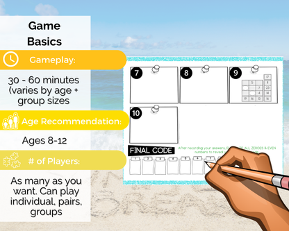 Summer Break Escape Room for Kids