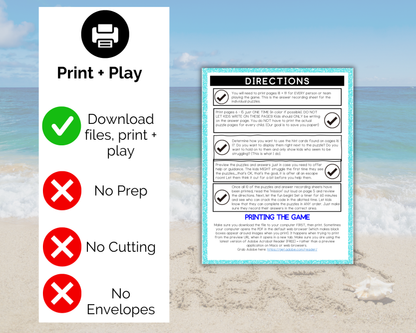 Summer Break Escape Room for Kids