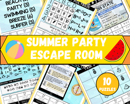 Summer Party Escape Room for Kids